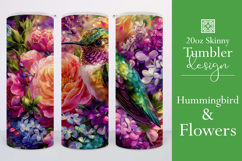 Animal Tumbler Wrap, Hummingbird Flowers Tumbler Wrap, t21 Product Image 1