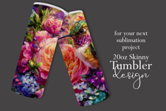 Animal Tumbler Wrap, Hummingbird Flowers Tumbler Wrap, t21 Product Image 2