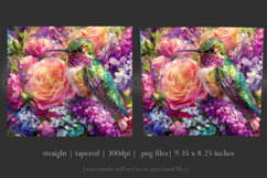 Animal Tumbler Wrap, Hummingbird Flowers Tumbler Wrap, t21 Product Image 3