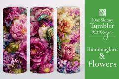 Animal Tumbler Wrap, Hummingbird Flowers Tumbler Wrap, t22 Product Image 1