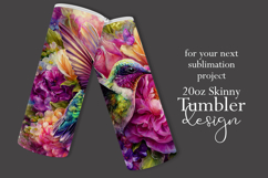 Animal Tumbler Wrap, Hummingbird Flowers Tumbler Wrap, t23 Product Image 2