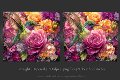Animal Tumbler Wrap, Hummingbird Flowers Tumbler Wrap, t26 Product Image 3