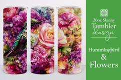 Animal Tumbler Wrap, Hummingbird Flowers Tumbler Wrap, t27 Product Image 1