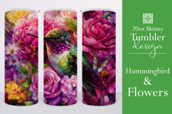 Animal Tumbler Wrap, Hummingbird Flowers Tumbler Wrap, t28 Product Image 1