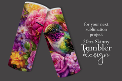 Animal Tumbler Wrap, Hummingbird Flowers Tumbler Wrap, t28 Product Image 2