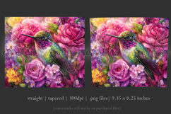 Animal Tumbler Wrap, Hummingbird Flowers Tumbler Wrap, t28 Product Image 3