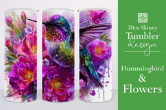 Animal Tumbler Wrap, Hummingbird Flowers Tumbler Wrap, t8 Product Image 1