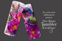 Animal Tumbler Wrap, Hummingbird Flowers Tumbler Wrap, t8 Product Image 2