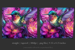 Animal Tumbler Wrap, Hummingbird Flowers Tumbler Wrap, t9 Product Image 3