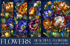 Floral Backgrounds, 12x18 Beautiful Flower Backgrounds, s1 Product Image 1