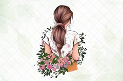 Beautiful Girl Watercolor Sublimation Clipart Product Image 2