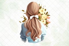 Beautiful Girl Watercolor Sublimation Clipart Product Image 6