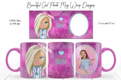 Girl Photo Mug Sublimation / Cute Baby Photo Mug Wrap Product Image 2