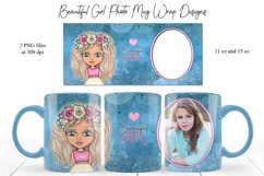 Girl Photo Mug Sublimation / Cute Baby Photo Mug Wrap Product Image 3