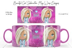 Beautiful Girl Mug Sublimation / Cute Baby Mug Wrap Design Product Image 1