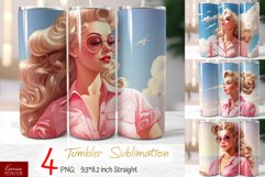 Pink Tumbler Design|Blonde Girl Wearing Sunglasses Product Image 1