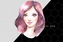 Beautiful girl. Watercolor png Product Image 3