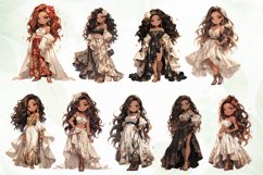 Beautiful Girl with Boho Outfit Clipart Product Image 3