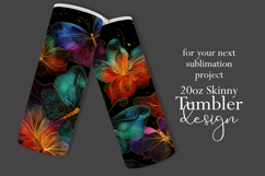 Animal Tumbler Wrap, Colorful Butterflies Tumbler Wrap, t12 Product Image 2