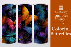 Animal Tumbler Wrap, Colorful Butterflies Tumbler Wrap, t2 Product Image 1