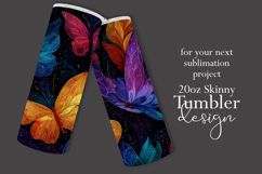 Animal Tumbler Wrap, Colorful Butterflies Tumbler Wrap, t3 Product Image 2