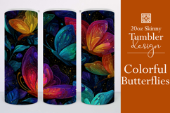 Animal Tumbler Wrap, Colorful Butterflies Tumbler Wrap, t4 Product Image 1