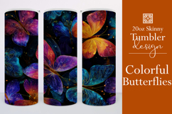 Animal Tumbler Wrap, Colorful Butterflies Tumbler Wrap, t6 Product Image 1