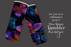 Animal Tumbler Wrap, Colorful Butterflies Tumbler Wrap, t6 Product Image 2