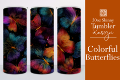 Animal Tumbler Wrap, Colorful Butterflies Tumbler Wrap, t7 Product Image 1