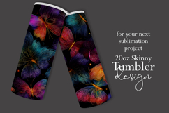 Animal Tumbler Wrap, Colorful Butterflies Tumbler Wrap, t7 Product Image 2