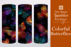 Animal Tumbler Wrap, Colorful Butterflies Tumbler Wrap, t8 Product Image 1