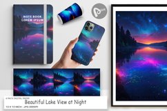 Digital Paper Beautiful Lake at Night Product Image 1