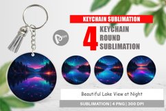Keychain Beautiful Lake at Night Product Image 1