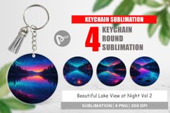 Keychain Beautiful Lake at Night Product Image 1