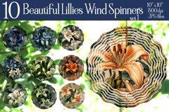 Lily Wind Spinner | Sublimation Lily Flowers Wind Spinners Product Image 1