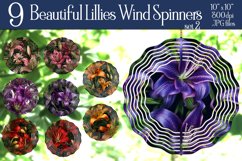 Lily Wind Spinner | Sublimation Lily Flowers Wind Spinners Product Image 1