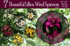 Lily Wind Spinner | Sublimation Lily Flowers Wind Spinners Product Image 1