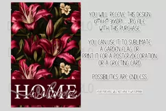 Magenta Pink Lily Flowers 12x18 Welcome Home Garden Flag Product Image 2