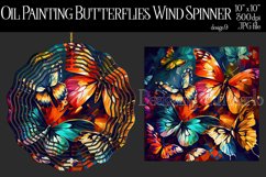 Butterflies Wind Spinner, Oil Painting Wind Spinnner, d9 Product Image 1
