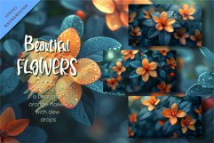 Beautiful orange flowers. Background, Wallpaper. Product Image 1