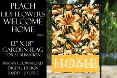 Peach Color Lily Flowers 12x18 Welcome Home Garden Flag Product Image 1