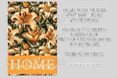 Peach Color Lily Flowers 12x18 Welcome Home Garden Flag Product Image 2