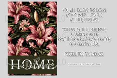 Pink Color Lily Flowers 12x18 Welcome Home Garden Flag Product Image 2