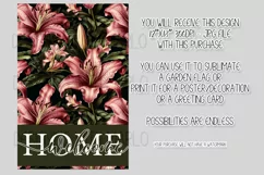 Pink Color Lily Flowers 12x18 Welcome Home Garden Flag Product Image 2