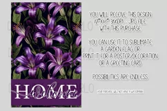 Purple Color Lily Flowers 12x18 Welcome Home Garden Flag Product Image 2