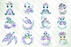 Beautiful Sea Turtles PNG Bundle Clipart Product Image 7