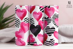 Beautiful pink watercolor Valentine&#039;s hearts Tumbler Design Product Image 10