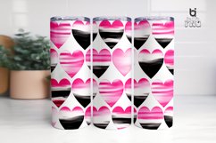 Beautiful pink watercolor Valentine&#039;s hearts Tumbler Design Product Image 11