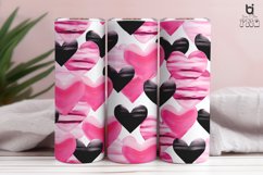Beautiful pink watercolor Valentine&#039;s hearts Tumbler Design Product Image 2