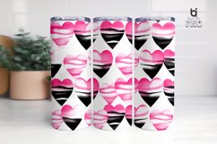 Beautiful pink watercolor Valentine&#039;s hearts Tumbler Design Product Image 5